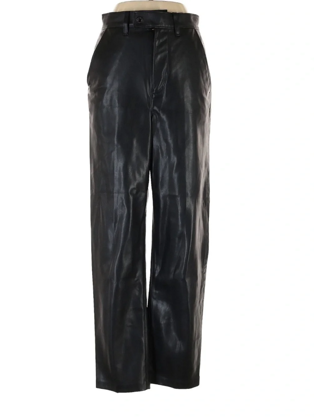 Levi’s Math Club Faux Leather Straight Leg Slacks Black Pants Size 25